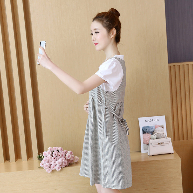 Loose Short Sleeve Maternity Dress Casual Outfit