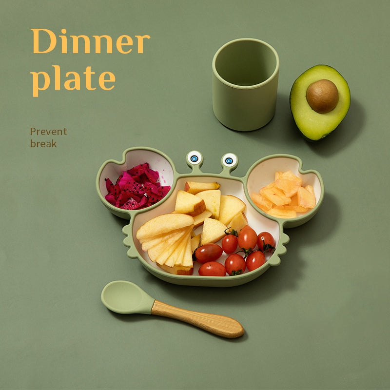 Silicone Baby Non Slip Feeding Plate And Bowl Set