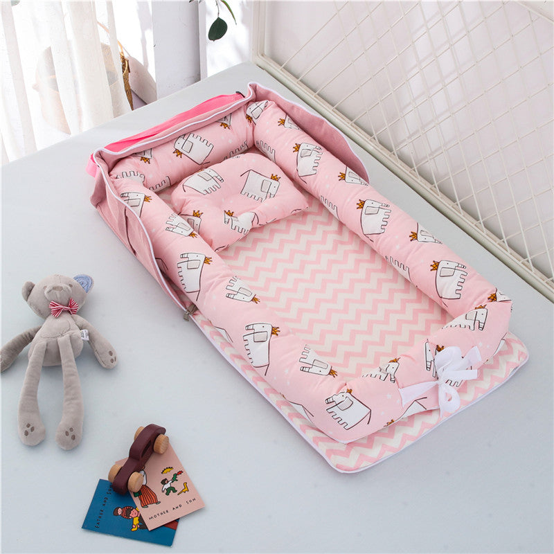 Portable Cotton Baby Crib Foldable Newborn Bed