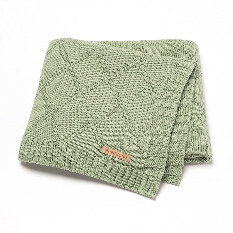 Knitted Baby Blanket Soft Baby Bedding Wrap
