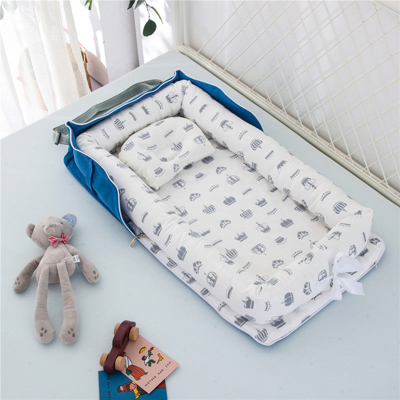 Portable Cotton Baby Crib Foldable Newborn Bed