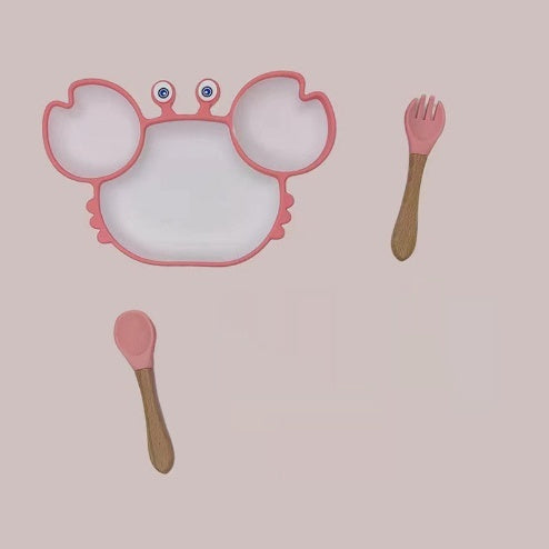 Silicone Baby Non Slip Feeding Plate And Bowl Set