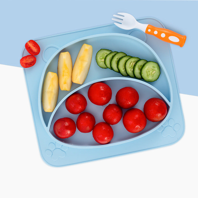 Silicone Baby Non Slip Feeding Plate And Bowl Set