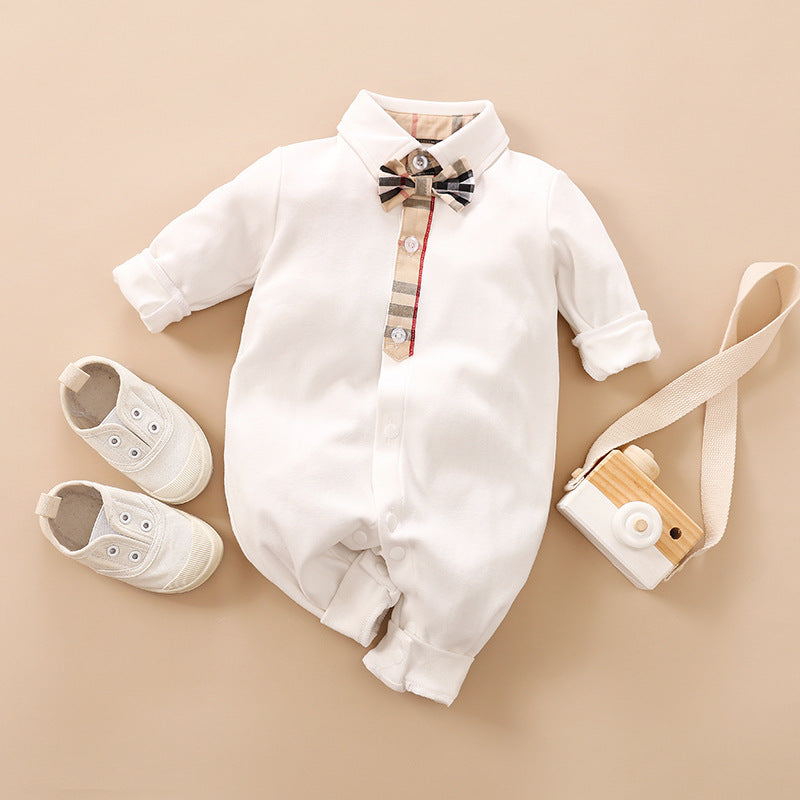 Gentleman Long Sleeve Baby Romper Formal Style Outfit