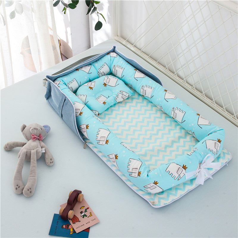 Portable Cotton Baby Crib Foldable Newborn Bed