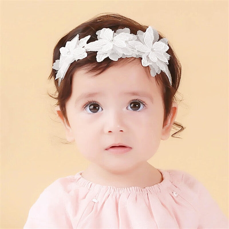Baby Girls Bow Knot Lace Floral Headband Hair Accessories