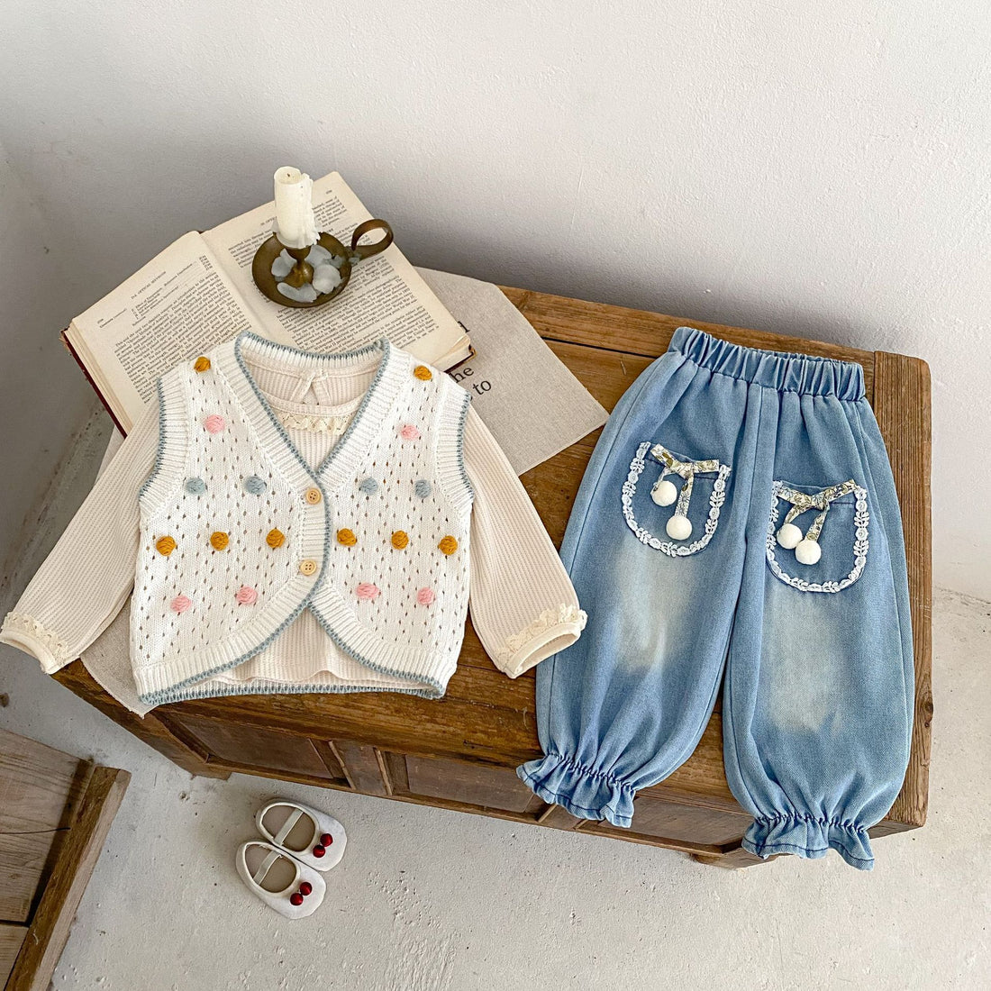 Cotton Baby Sweater Vest Cardigan Warm Outfit