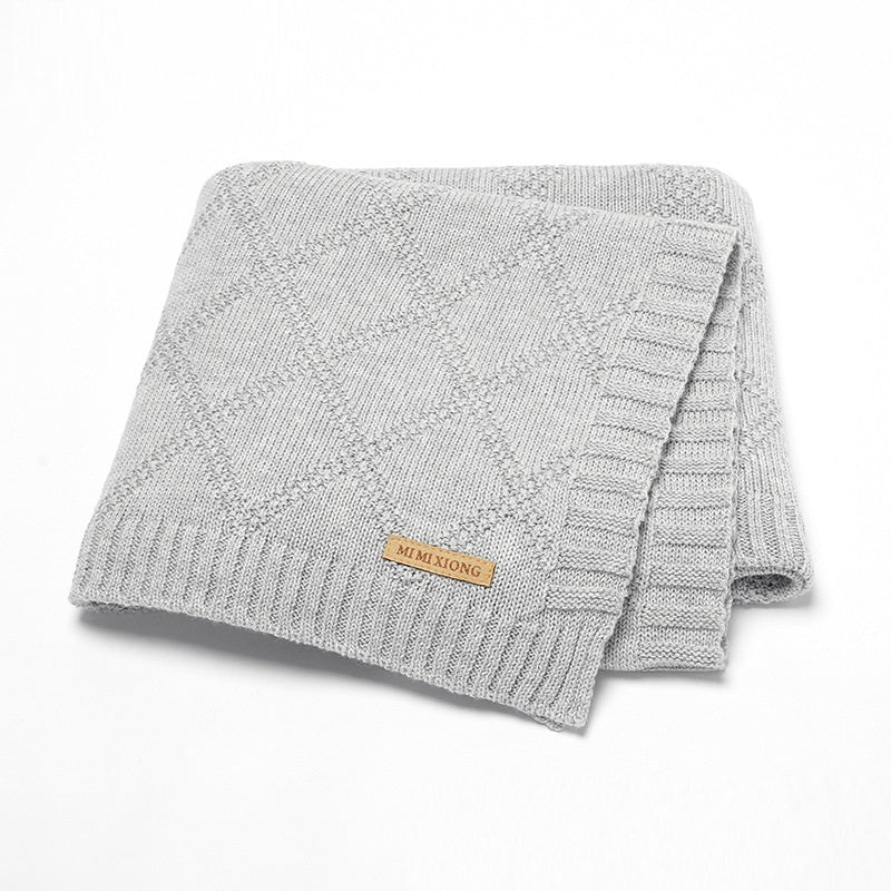 Knitted Baby Blanket Soft Baby Bedding Wrap