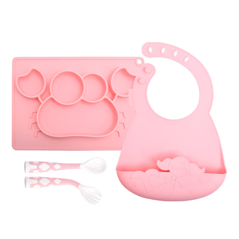Baby Feeding Tableware Set Silicone Dining Set