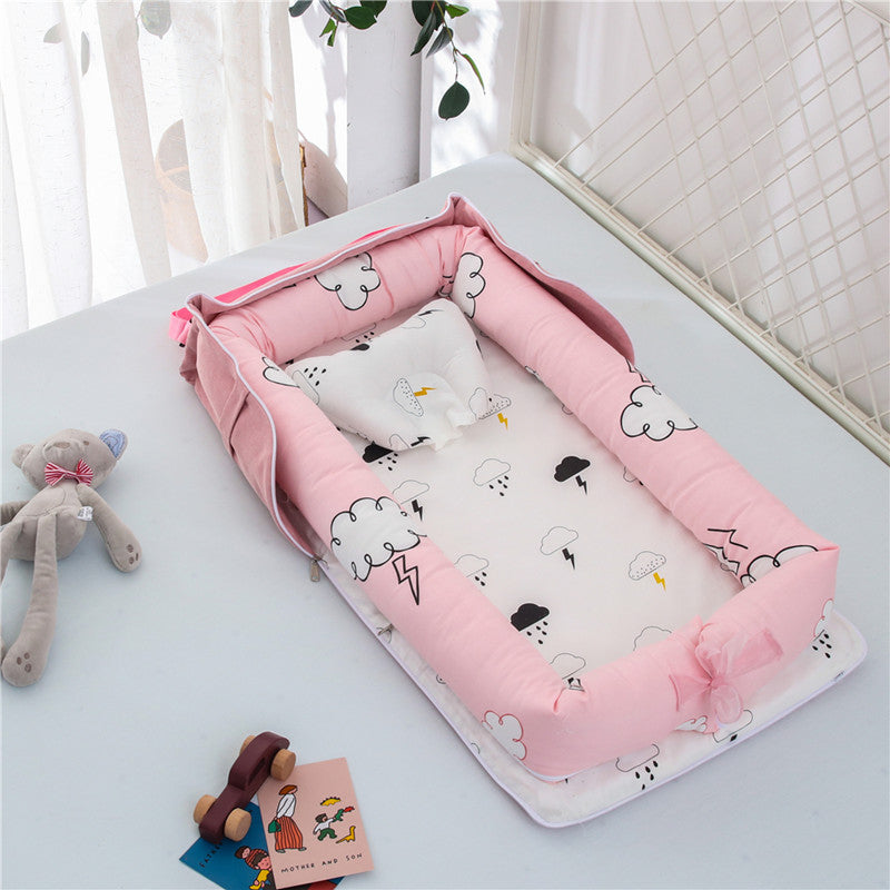 Portable Cotton Baby Crib Foldable Newborn Bed