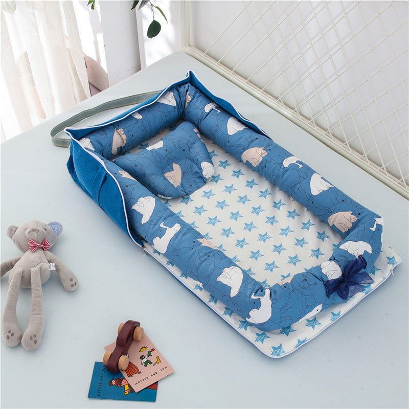 Portable Cotton Baby Crib Foldable Newborn Bed