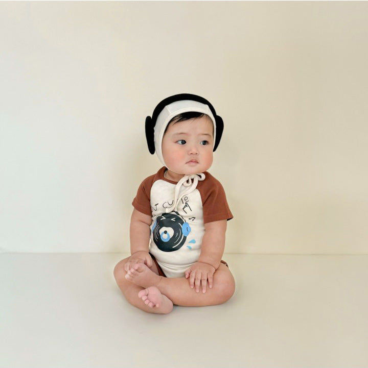 Little DJ Print Baby Romper Cute Modeling Bodysuit