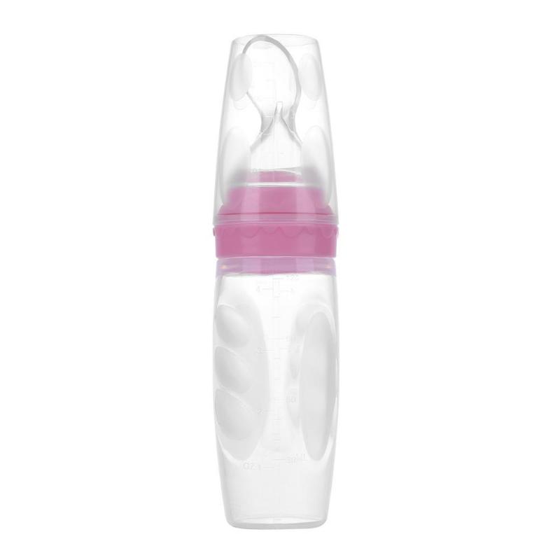 Squeeze Feeding Silicone Baby Food Bottle Solid Food
