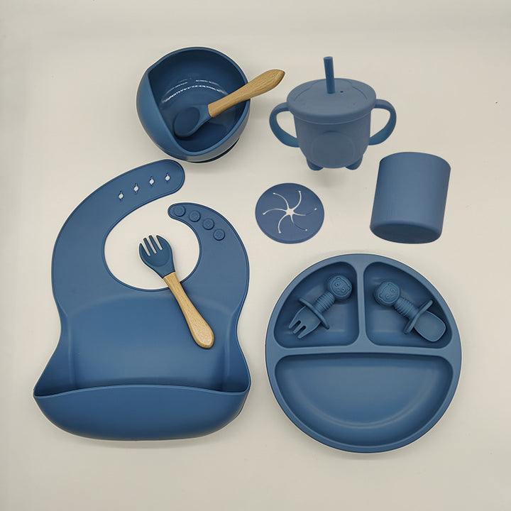 Silicone Baby Feeding Tableware Learning Complementary Food Set