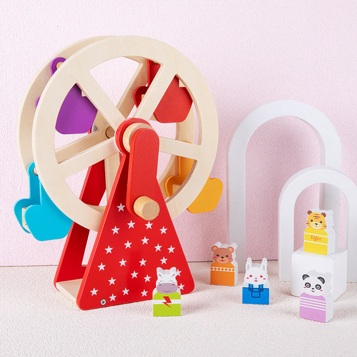Wooden Animal Ferris Wheel Educational Baby Toy