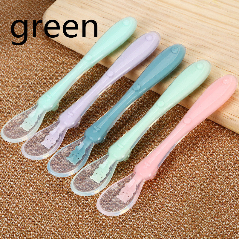 Silicone Baby Feeding Spoon Water Soup Tableware
