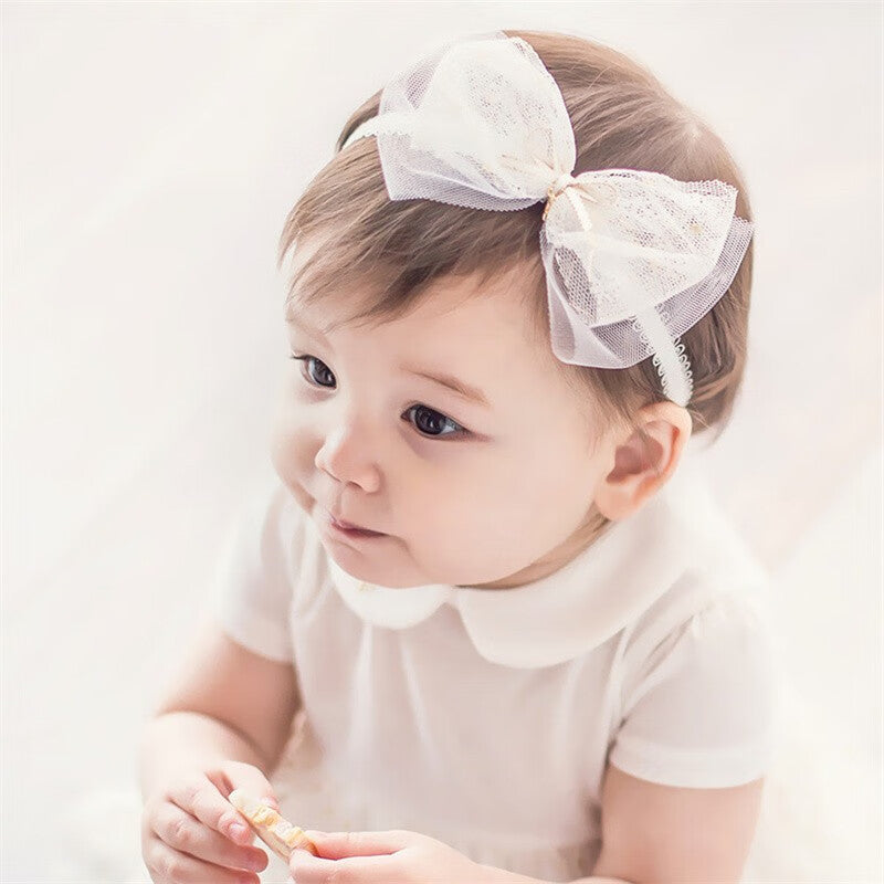 Baby Girls Bow Knot Lace Floral Headband Hair Accessories