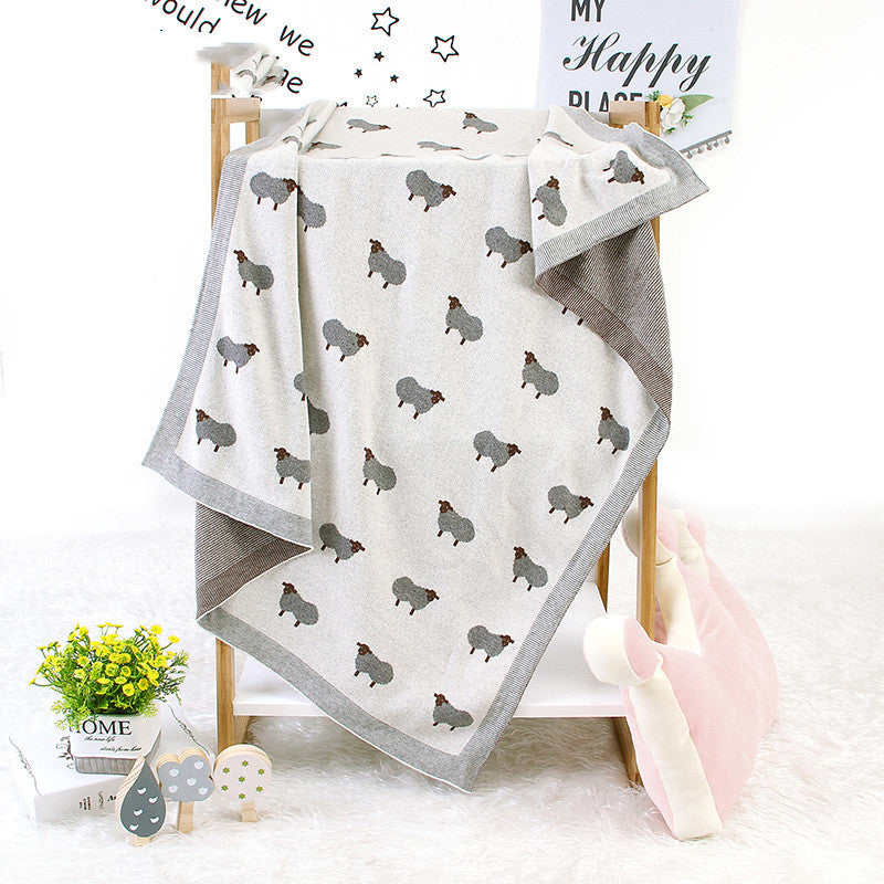 Knitted Baby Lamb Hug Blanket Soft Warm Wrap