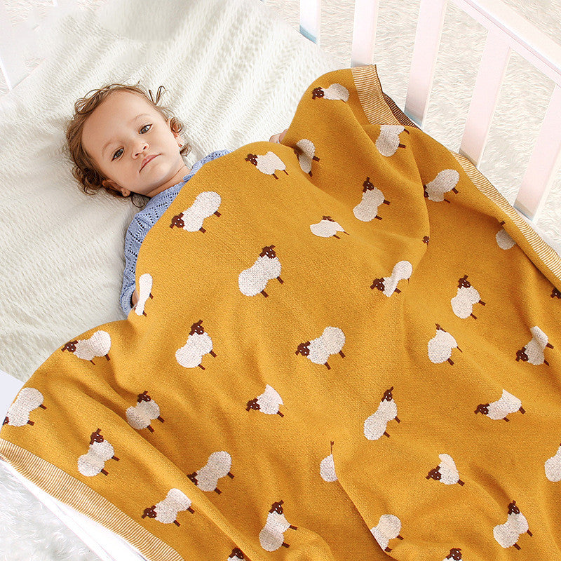 Knitted Baby Lamb Hug Blanket Soft Warm Wrap