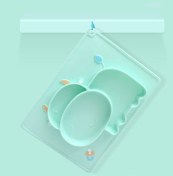 Silicone Baby Suction Bowl Cartoon Learning Feeding Dish