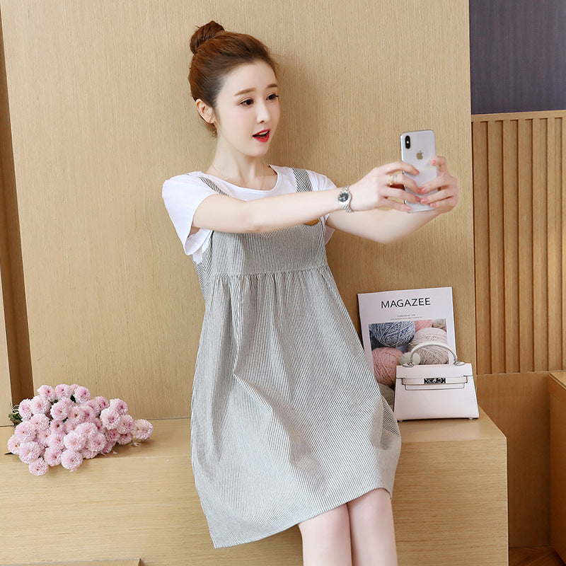 Loose Short Sleeve Maternity Dress Casual Outfit
