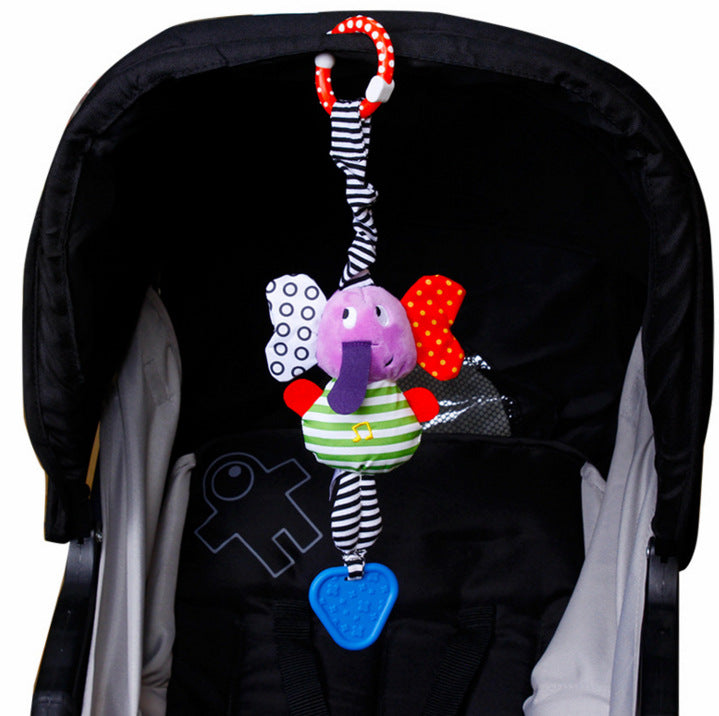 Musical Elephant Hanging Teether Baby Toy Trailer