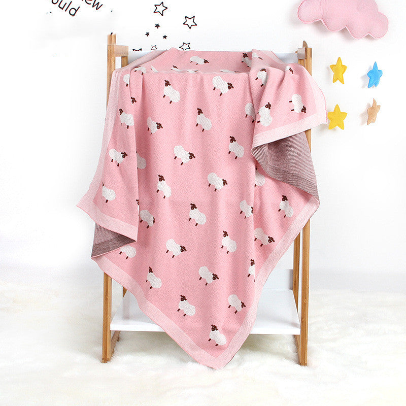 Knitted Baby Lamb Hug Blanket Soft Warm Wrap