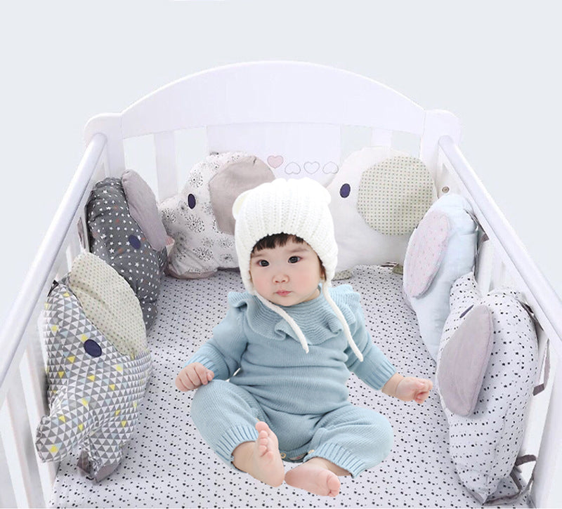 Baby Crib Bed Bumper Cot Protector Cushion