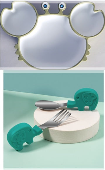 Silicone Baby Non Slip Feeding Plate And Bowl Set