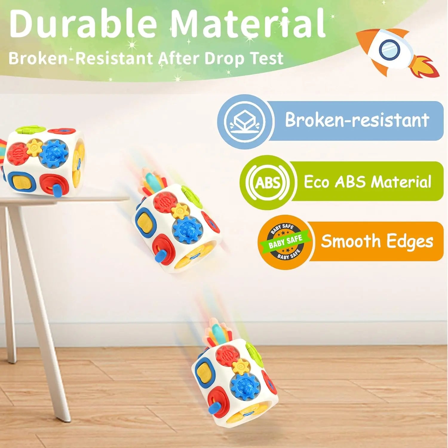 9 In 1 Busy Cube Montessori Sensory Busy Board Baby Toddler Learning Toy