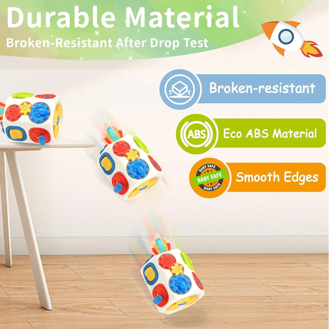 9 In 1 Busy Cube Montessori Sensory Busy Board Baby Toddler Learning Toy