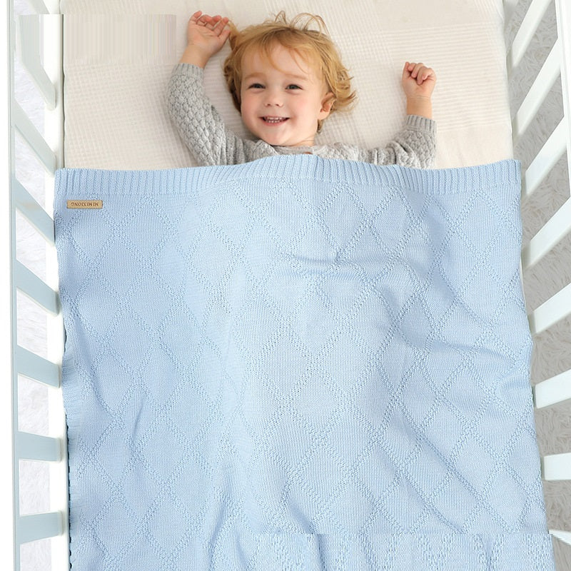 Knitted Baby Blanket Soft Baby Bedding Wrap