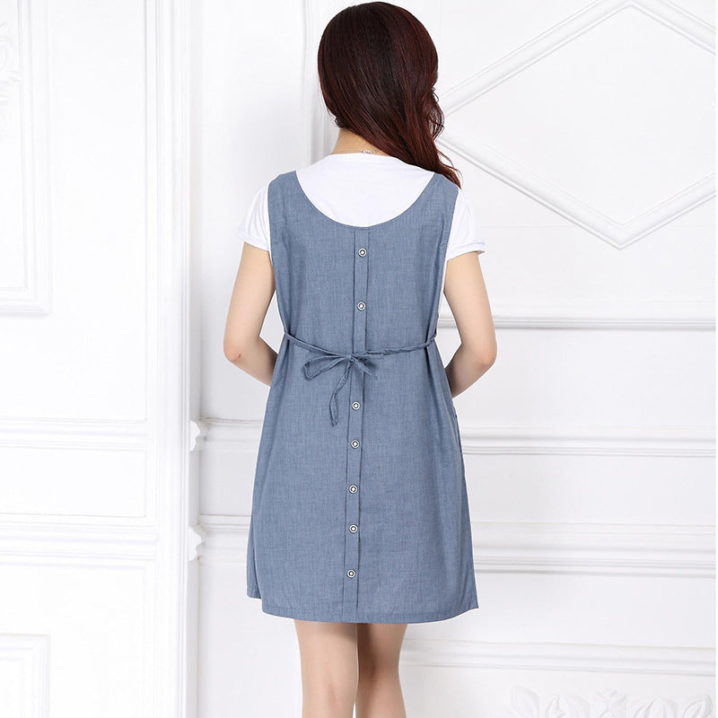New Summer Maternity Dress Casual Skirt Outfit