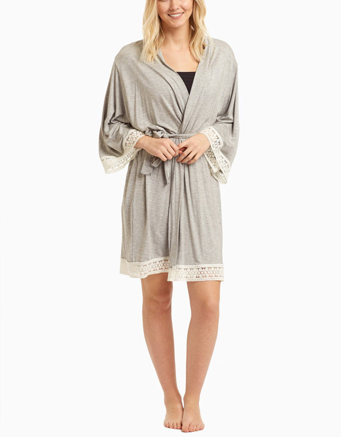 Pure Color Maternity Dress Casual Outfit