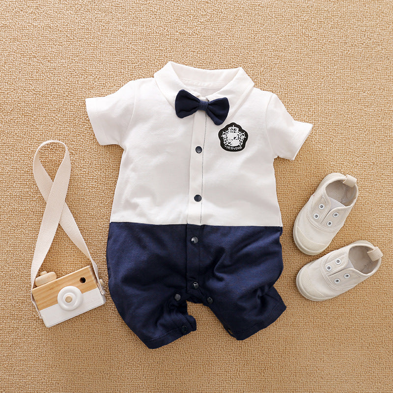 Gentleman Long Sleeve Baby Romper Formal Style Outfit