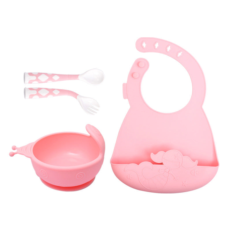 Baby Feeding Tableware Set Silicone Dining Set