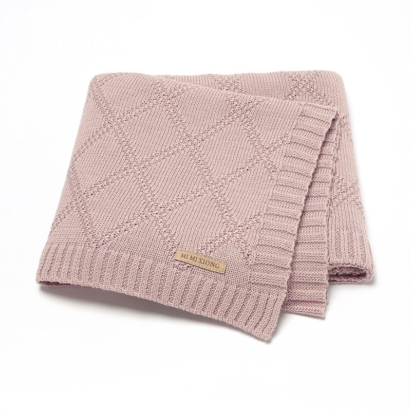 Knitted Baby Blanket Soft Baby Bedding Wrap