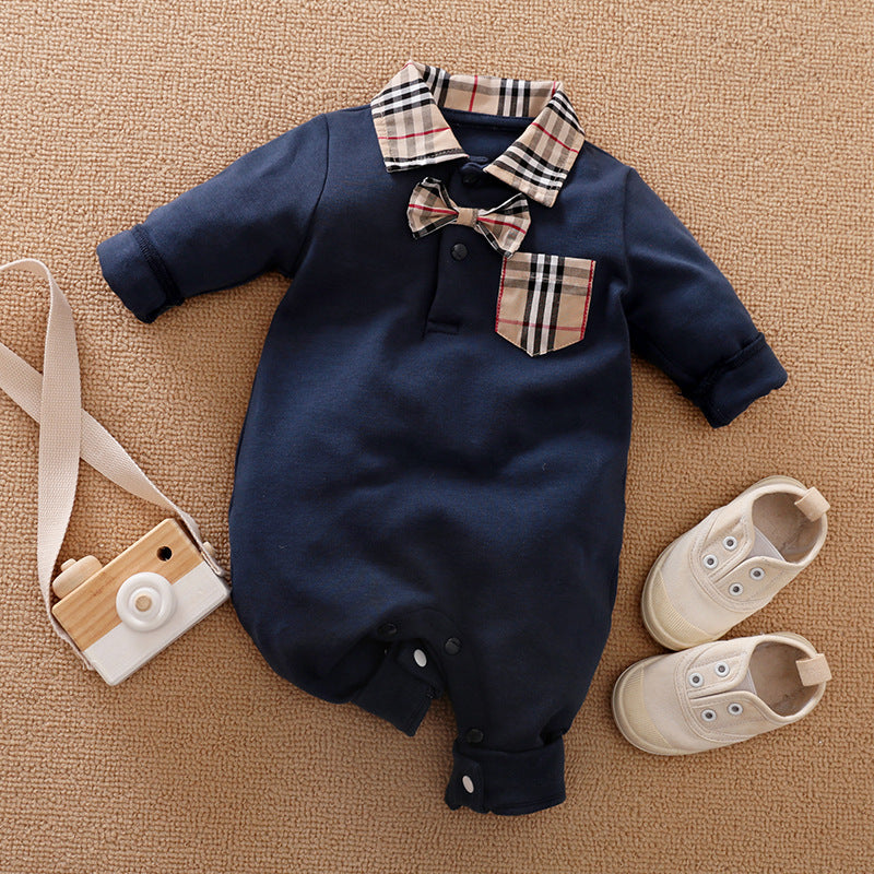 Gentleman Long Sleeve Baby Romper Formal Style Outfit