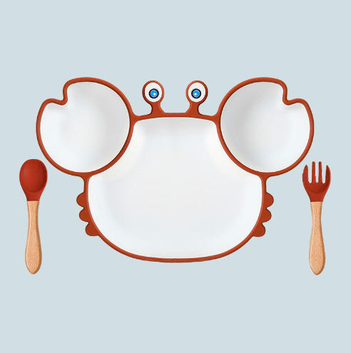 Silicone Baby Non Slip Feeding Plate And Bowl Set