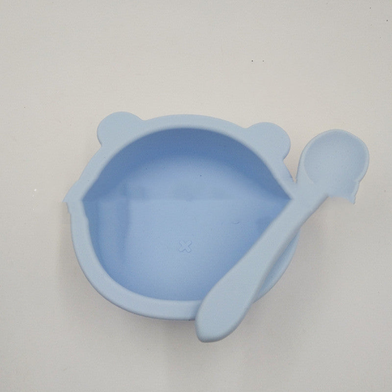 Suction Cup Bear Silicone Baby Feeding Bowl Anti Fall Tableware