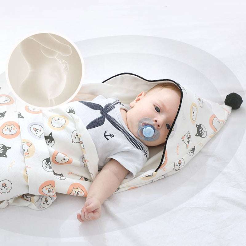 Breathable Cotton Baby Swaddle Quilt Printed Comfort Wrap