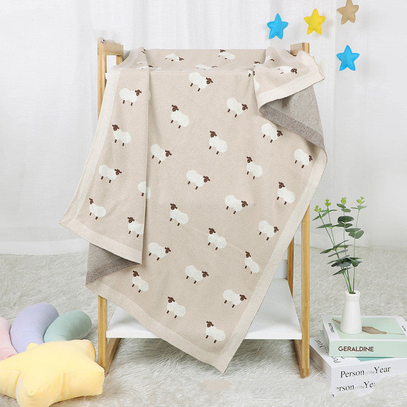 Knitted Baby Lamb Hug Blanket Soft Warm Wrap