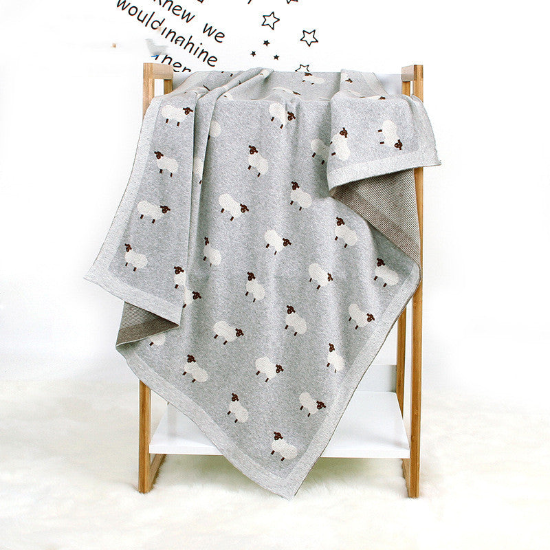 Knitted Baby Lamb Hug Blanket Soft Warm Wrap