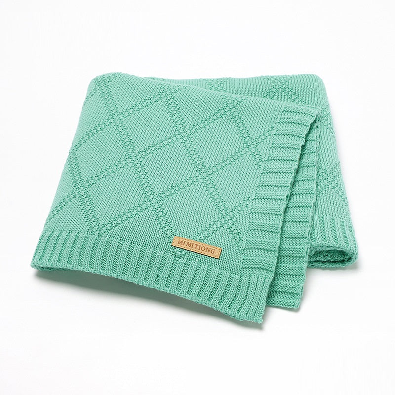 Knitted Baby Blanket Soft Baby Bedding Wrap