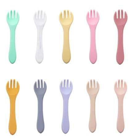 Food Grade Silicone Baby Fork Feeding Tableware