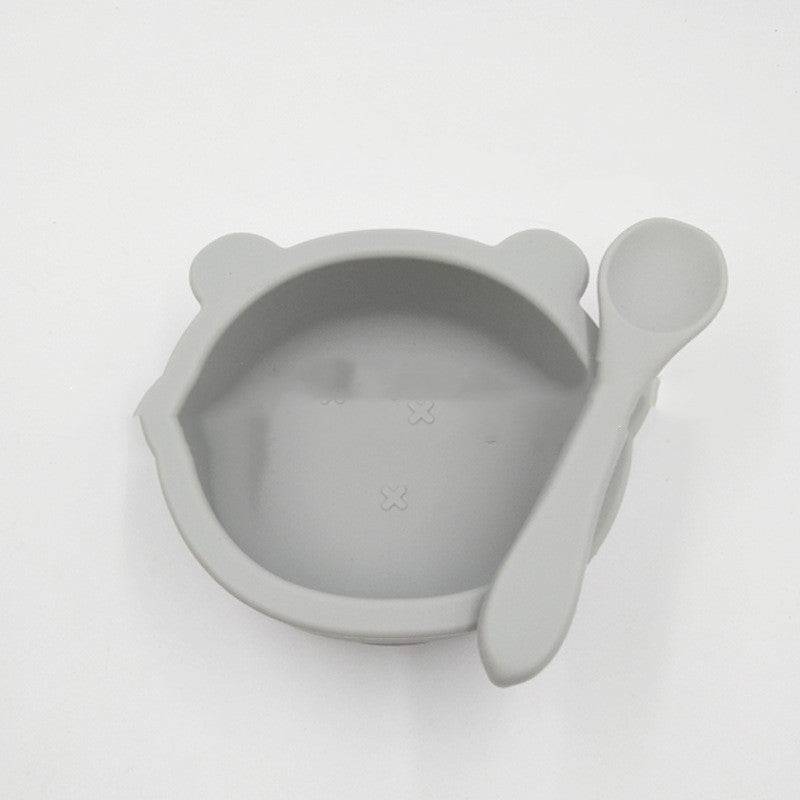Suction Cup Bear Silicone Baby Feeding Bowl Anti Fall Tableware