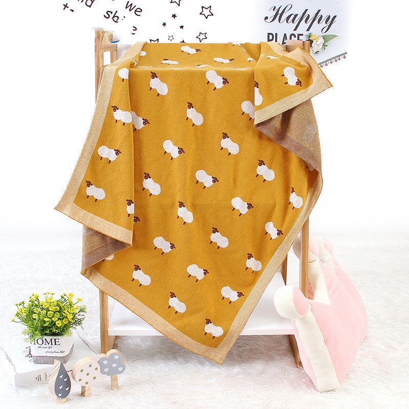 Knitted Baby Lamb Hug Blanket Soft Warm Wrap