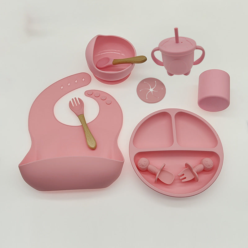 Silicone Baby Feeding Tableware Learning Complementary Food Set