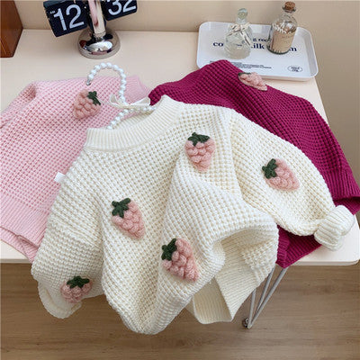 Winter Baby Girls Sweater Warm Cotton Outfit