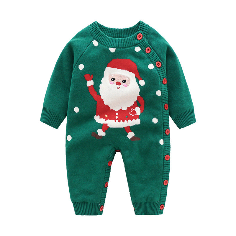 Thickened Newborn Baby Crawling Suit Harness Outfit